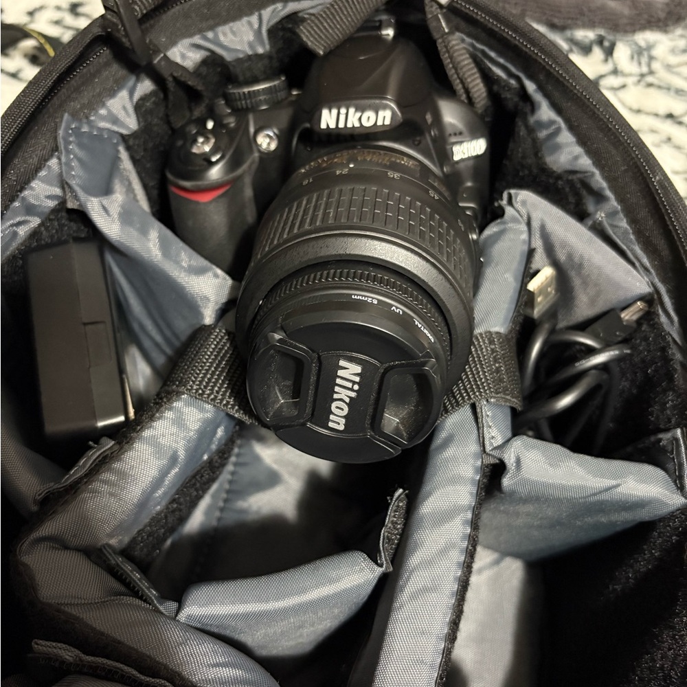 Nikon Black DSLR Camera with Accessories